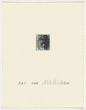Artist: Cullen, Adam. | Title: Face | Date: 2002 | Technique: etching, printed in blue/black ink, from one plate