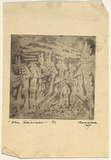 Title: b'Alone - father and child' | Date: 1969 | Technique: b'aquatint and etching, printed in black ink, from one plate'