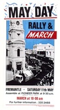 Artist: Praxis Poster Workshop. | Title: May Day, Rally and March | Date: 1985 | Technique: screenprint, printed in colour, from three stencils