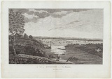 Title: b'A view of Hawkesbury and the Blue Mountains. New South Wales.' | Date: 1817-1819 | Technique: b'engraving, printed in black ink, from one copper plate'