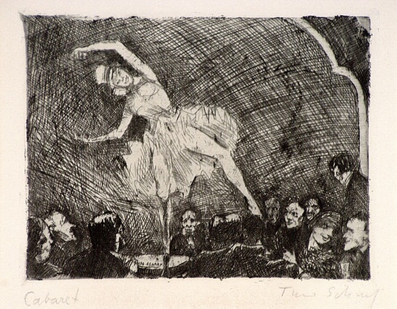 Artist: b'Scharf, Theo.' | Title: b'Cabaret' | Date: c.1922 | Technique: b'etching and drypoint, printed in black ink, from one plate' | Copyright: b'\xc2\xa9 The Estate of Theo Scharf.'