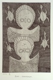 Artist: b'KARADADA, Ross' | Title: b'not titled #2.' | Date: 2000, October | Technique: b'etching, printed in black ink, from one plate'