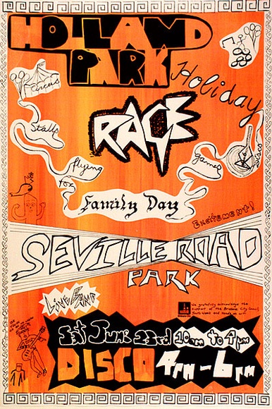 Artist: b'VARIOUS' | Title: b'Holand Park Rage' | Date: 1990 | Technique: b'screenprint, printed in colour, from multiple stencils'