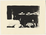 Artist: Blackman, Charles. | Title: The loiterers. | Date: 1984 | Technique: screenprint, printed in black ink, from one stencil
