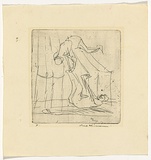 Artist: WILLIAMS, Fred | Title: Tumblers | Date: 1954-1955 | Technique: etching, printed in black ink, from one plate