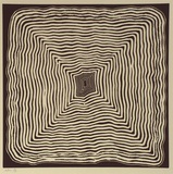 Artist: b'Cherel, Kumanjayi (Butcher).' | Title: b'not titled [square with concentric lines]' | Date: 1996, January - February | Technique: b'linocut, printed in black ink, from one block'