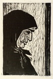 Artist: b'Clifton, Nancy.' | Title: b'My neighbour 1.' | Date: 1979 | Technique: b'woodcut, hand-printed in black ink, from one block'