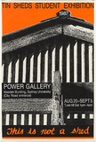 Artist: Debenham, Pam. | Title: Tin Sheds Student Exhibition - Power Gallery. | Date: 1987 | Technique: screenprint, printed in colour, from two stencils