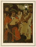 Artist: b'Flett, James.' | Title: b'The Ship! The Ship!.' | Date: 1931 | Technique: b'linocut, printed in colour, from multiple blocks'