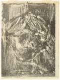 Artist: b'Halpern, Stacha.' | Title: b'not titled [Face]' | Date: 1956 | Technique: b'lithograph, printed in black ink, from one stone [or plate]'