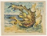 Artist: b'Burke, Frances.' | Title: b'(Seascape).' | Date: c.1938 | Technique: b'colour momotype'