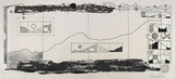 Artist: Wickham, Stephen. | Title: Buffalo maps I (inside) | Date: 1983 | Technique: lithograph, printed in black ink, from multiple stones | Copyright: Stephen Wickham is represented by Australian Galleries Works on paper Sydney & Stephen McLaughlan Gallery, Melbourne