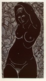 Artist: b'Counihan, Noel.' | Title: b'not titled [nude]' | Date: 1983 - 1989 | Technique: b'linocut, printed in black ink, from one block'