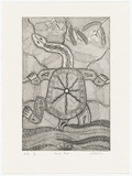 Artist: b'Nicholson, Mandy.' | Title: b'Yarra River' | Date: 2000, June | Technique: b'etching, printed in black ink, from one plate' | Copyright: b'\xc2\xa9 Mandy Nicholson. Licensed by VISCOPY, Australia.'