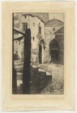 Artist: b'Barker, David.' | Title: b'A tomb in Bethlehem.' | Date: (1919) | Technique: b'etching and foul biting, printed in black ink with plate-tone, from one plate'