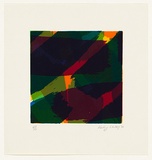 Artist: Walters, Kath. | Title: not titled [abstract composition] | Date: 1980 | Technique: screenprint, printed in colour, from five stencils