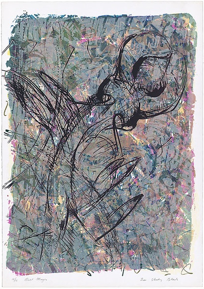 Artist: b'MEYER, Bill' | Title: b'Tree study - black' | Date: 1987 | Technique: b'screenprint, printed in colour, from multiple stencils' | Copyright: b'\xc2\xa9 Bill Meyer'