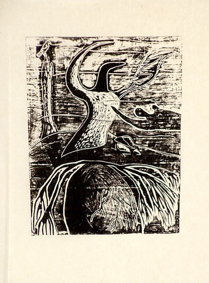 Artist: b'Insch, Bill.' | Title: b'The Guardian.' | Date: 1988 | Technique: b'photo-lithograph, printed in black ink, from a woodcut'