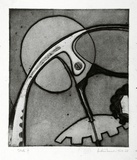 Artist: b'WICKS, Arthur' | Title: b'Eye of God' | Date: 1967 | Technique: b'etching and aquatint, printed in colour, from one plate'