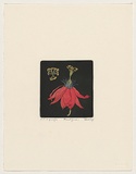 Artist: b'Dunlop, Brian.' | Title: b'Plant form I' | Date: 1989, January | Technique: b'etching and aquatint, printed in black ink, from one plate; handcoloured'