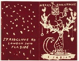 Artist: b'Fabian, Erwin.' | Title: b'Christmas card [from Erwin Fabian to Douglas Annand]' | Date: 1950s | Technique: b'screenprint, printed in colour, from one stencil' | Copyright: b'\xc2\xa9 Erwin Fabian'