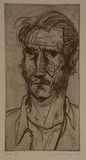 Artist: Lincoln, Kevin. | Title: not titled [Stephen May] | Date: 1999, October | Technique: etching, printed in black ink, from one plate