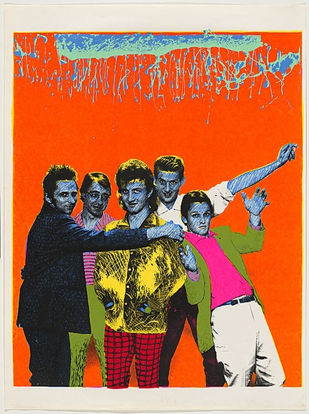 Artist: WORSTEAD, Paul | Title: Get wet (Cover print for Mental as Anything). | Date: 1979 | Technique: screenprint, printed in colour, from five stencils, | Copyright: This work appears on screen courtesy of the artist