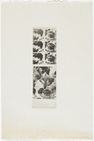 Artist: MADDOCK, Bea | Title: Etching experiment for Funeral V | Date: 1972 | Technique: half-tone photo-etching, printed in black ink, from one plate
