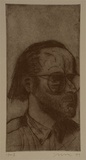 Artist: Lincoln, Kevin. | Title: not titled [Stephen McLaughlan] | Date: 1999, October | Technique: etching, printed in black ink with plate-tone, from one plate