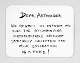 Artist: LITTLE, Colin | Title: Card for 'Fake'. | Date: 1974 | Technique: screenprint, printed in colour, from multiple stencils