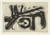 Artist: b'SELLBACH, Udo' | Title: b'(Symbol)' | Date: (1960s) | Technique: b'etching and aquatint, printed in black ink, from one  plate with plate-tone'