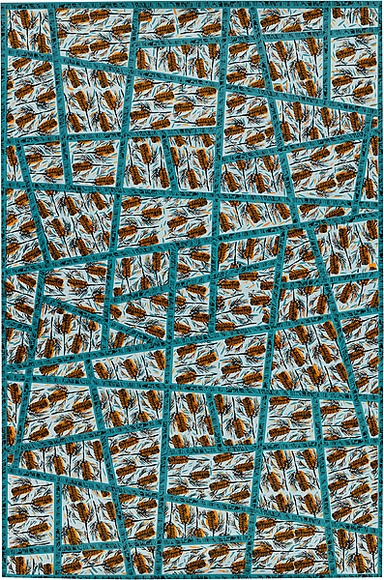 Artist: b'Alder, Alison.' | Title: b'Wrapping paper: Banksia' | Date: 1986 | Technique: b'screenprint, printed in colour, from three stencils'