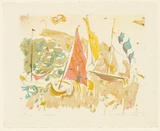 Artist: b'MACQUEEN, Mary' | Title: b'Westerly' | Date: 1974 | Technique: b'lithograph, printed in colour, from multiple plates' | Copyright: b'Courtesy Paulette Calhoun, for the estate of Mary Macqueen'