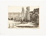 Artist: PLATT, Austin | Title: Landscape from Jamberoo, NSW | Date: c.1987 | Technique: etching, printed in black ink, from one plate