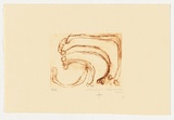 Artist: Napanangka, Walangkura. | Title: not titled [curved forms] | Date: 2004 | Technique: drypoint etching, printed in brown ink, from one perspex plate