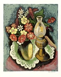 Artist: b'Sumner, Alan.' | Title: b'Flowers and a lamp' | Date: 1948 | Technique: b'screenprint, printed in colour, from 17 stencils'