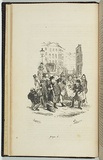 Title: not titled [Mr Pickwick in the street] | Date: 1838 | Technique: lithograph, printed in black ink, from one stone