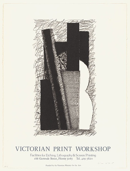Artist: Lincoln, Kevin. | Title: Victorian Print Workshop. Facilities for etching , lithography... | Date: 1985 | Technique: offset-lithograph, printed in black ink