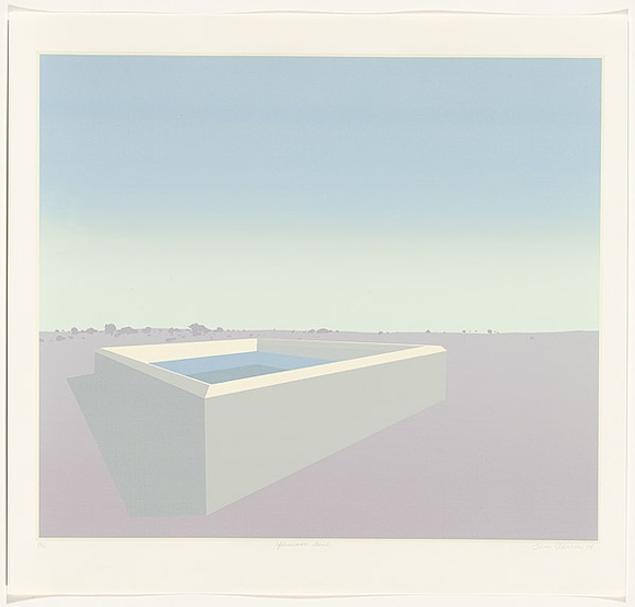 Artist: b'Storrier, Tim.' | Title: b'Afternoon tank' | Date: 1976 | Technique: b'lithograph, printed in colour, from multiple stones' | Copyright: b'\xc2\xa9 Tim Storrier'