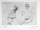 Artist: b'COLEING, Tony' | Title: b'La de fucking da.' | Date: 1989-90 | Technique: b'etching, printed in black ink, from one plate'