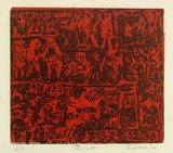 Artist: Allen, Joyce. | Title: Torment. | Date: 1964 | Technique: etching, printed in colour, from two plates