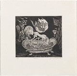 Artist: Gittoes, George. | Title: Hair. | Date: 1971 | Technique: etching, printed in black ink, from one plate