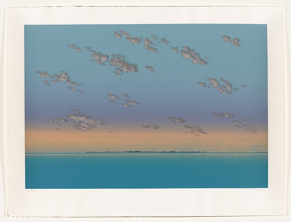 Artist: b'Jones, Cliff.' | Title: b'Rottnest sunset.' | Date: 1987 | Technique: b'screenprint, printed in colour, from multiple stencils'