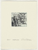 Artist: b'Cullen, Adam.' | Title: b'Blackman' | Date: 2002 | Technique: b'etching, printed in blue/black ink, from one plate'