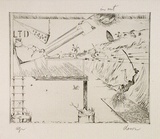 Artist: COLEING, Tony | Title: Keep blank. | Date: 1978 | Technique: hardground etching, printed in black ink, from one plate