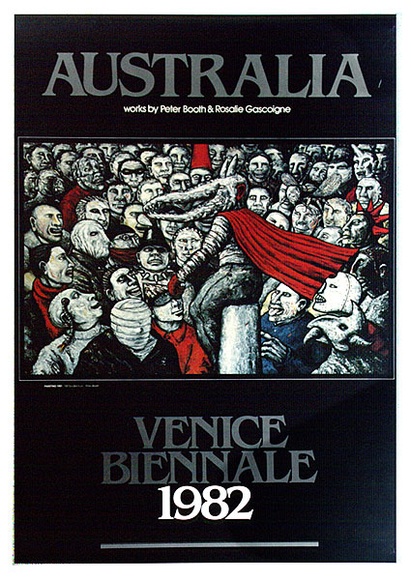 Artist: b'UNKNOWN' | Title: b'Australia. Venice Biennale 1982. Peter Booth and Rosalie Gascoigne' | Date: 1982 | Technique: b'offset-lithograph, printed in colour, from multiple plates'