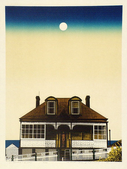 Artist: b'Yoshida, Hodaka.' | Title: b'My Tasmania (No.11)' | Date: 1974 | Technique: b'woodcut and photo- zinc relief , printed in colour, from multiple blocks'