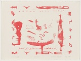 Artist: de Clario, Domenico. | Title: Perdonami | Date: 1986 | Technique: lithograph, printed in transparent pink ink, from one stone | Copyright: © Domenico de Clario. Licensed by VISCOPY, Australia