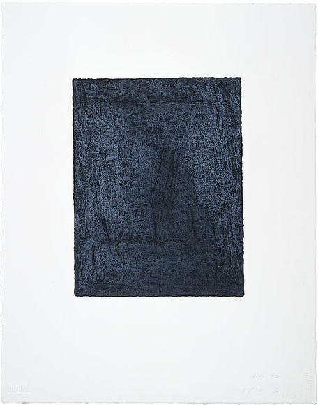 Artist: b'Mitelman, Allan.' | Title: b'not titled [black]' | Date: 1992, 17 August-18 September | Technique: b'lithograph, printed in colour, from two plates' | Copyright: b'\xc2\xa9 Allan Mitelman'