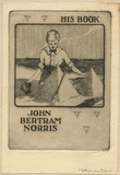 Artist: FEINT, Adrian | Title: Bookplate: John Bertram Norris. | Date: (1922) | Technique: etching, printed in black ink with plate-tone, from one plate | Copyright: Courtesy the Estate of Adrian Feint